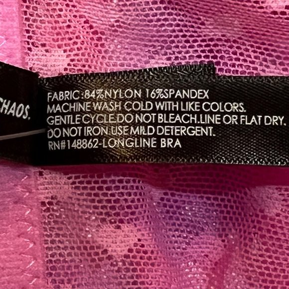 NWT TORRID Unlined Longline Bra Sz 6X Pink Purple Hearts - Picture 3 of 4